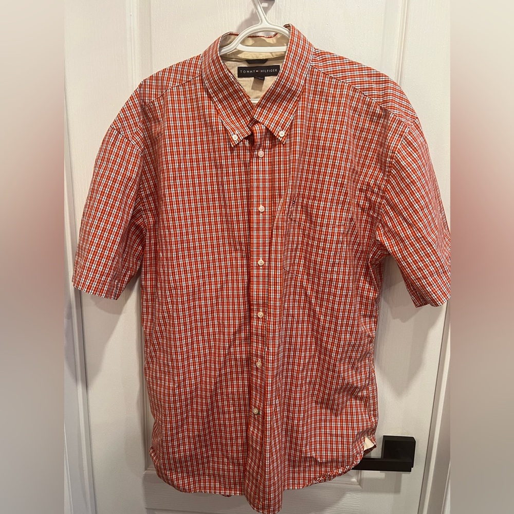 Tommy Hilfiger Red Checkered Men's Shirt